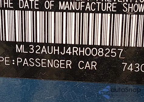 2024 Mitsubishi Mirage Es/Le из США, поврежденный, VIN ML32AUHJ4RH008257